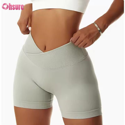 Candy Color Quick Dry Nude Yoga Shorts Hip Lift Running Fitness Shorts Estreito Alteza cintura Leggings esportivos