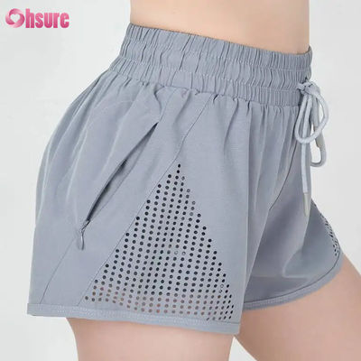 Grosso Pantalões de Treino Desportivo Feminino Respiráveis Cortados a Laser Pantalões de Jogging com Calor-Up Zipper Side Pocket Solid Pattern