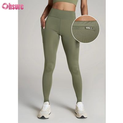 Calças esportivas texturizadas Calças esportivas de yoga fitness Calças esportivas com fecho de creme Calças esportivas de yoga para mulheres