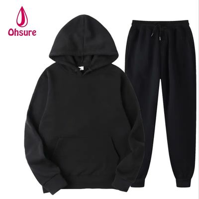 Moletom Casual Solto Conjunto Básico Ombros Caídos Oversize Esportivo com Capuz e Calças de Jogging Masculino Conjunto de Agasalho Feminino Malha com Estampa Digital
