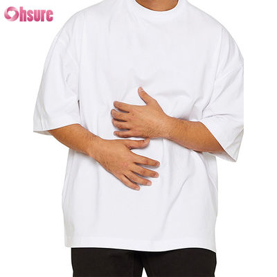 Camiseta de boxe oversized de manga curta com gola redonda e fibra de bambu leve de verão para homens