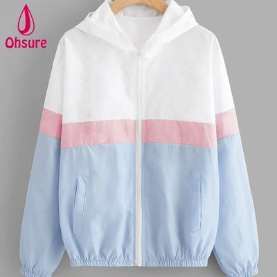 Mulheres Windbreaker Esportes Outdoor Jacket Moda Correr Treino Hoody Jaqueta de Motocicleta Jaqueta de Poliéster Zipper Jacket Tecido Padrão