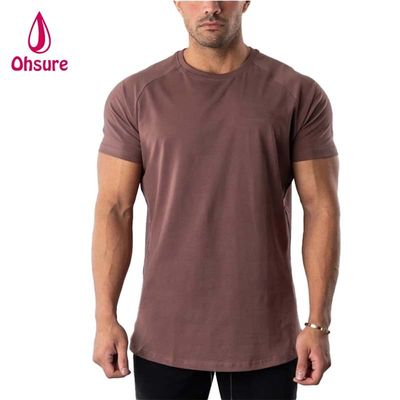 Camiseta Muscle Fit para Homens Running Sport Top Gym Man Algodão Spandex T Shirt