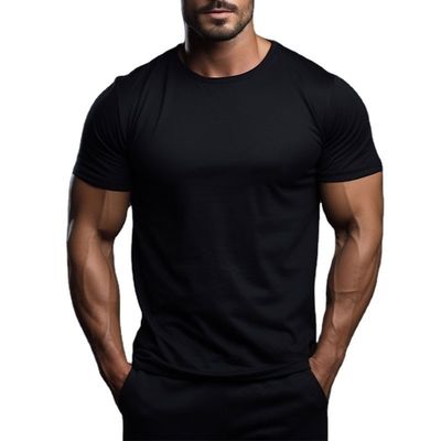 Atacado Personalizar Homens Alta Qualidade Algodão Branco Casual Impresso Ginásio Moda Folgada Roupa Esportiva Preto Ginásio Camisetas para Homens