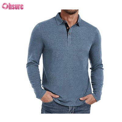 45% Bambú 46% Poliéster 9% Espandêx Desodorante Antibacteriano Tecido Seco Rápido Personalizar Impresso Manga Longa ou Curta Camisa Polo
