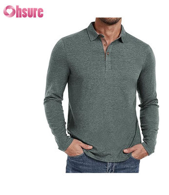 45% Bambú 46% Poliéster 9% Espandêx Desodorante Antibacteriano Tecido Seco Rápido Personalizar Impresso Manga Longa ou Curta Camisa Polo