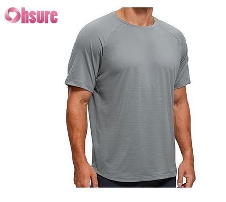 Roupa de Exercício Casual com Estampa de Malha e Suporte Muscular para Homens, Tecido de Bambu, Camiseta de Boxe com Estampagem