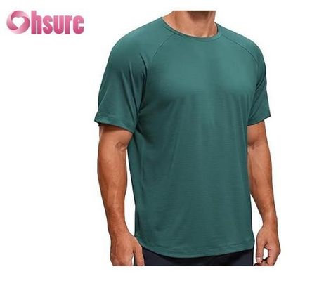 Roupa de Exercício Casual com Estampa de Malha e Suporte Muscular para Homens, Tecido de Bambu, Camiseta de Boxe com Estampagem