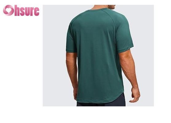 Roupa de Exercício Casual com Estampa de Malha e Suporte Muscular para Homens, Tecido de Bambu, Camiseta de Boxe com Estampagem