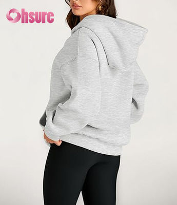 Pullover esportivo feminino de tamanho grande com capuz Camisa de inverno casual em tamanho maior para roupas esportivas de corrida