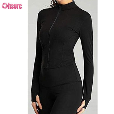 Logotipo Personalizado Nova Moda Cor Sólida Bolso Pullover Zíper Lazer Esportes Fitness Moletom OEM Alta Qualidade para Mulheres
