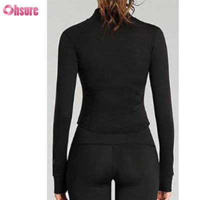 Logotipo Personalizado Nova Moda Cor Sólida Bolso Pullover Zíper Lazer Esportes Fitness Moletom OEM Alta Qualidade para Mulheres
