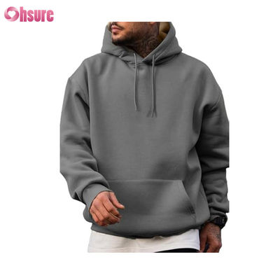 Capuz de tecido amigável Capuz de algodão de alta qualidade Pullover de grande porte Slim Homem simples Capuz