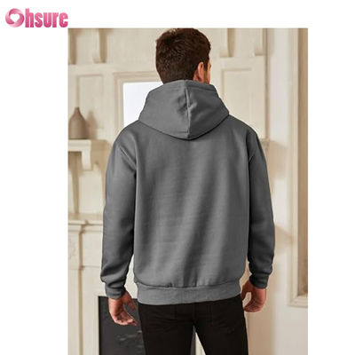 Capuz de tecido amigável Capuz de algodão de alta qualidade Pullover de grande porte Slim Homem simples Capuz