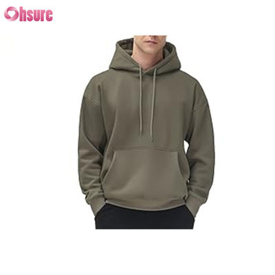 Capuz de tecido amigável Capuz de algodão de alta qualidade Pullover de grande porte Slim Homem simples Capuz