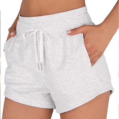 Calças esportivas descontraídas femininas respiráveis calças curtas flexíveis cintura elástica para lazer ao ar livre yoga correr saudável quente