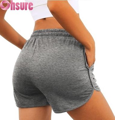 Shorts esportivos femininos de cintura alta | Shorts para academia, ioga, corrida e treino | Fitness respirável de secagem rápida