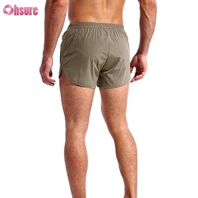 Calças de suporte respiráveis homens Corredores atléticos Calças curtas de ginástica de poliéster de nylon