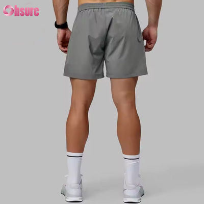 Custom High Quality Nylon Spandex Split Hem Dupla Camada 5 em Esporte 2 em 1 Ginásio Shorts de corrida para homens