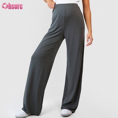 Calças de pista Tecido de ginástica Roupas de corrida retas Calças de corrida soltas Calças de corrida mulheres retas Grávida Corrida Calças de corrida Tecido de tricô Casual
