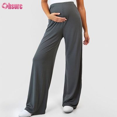 Calças de pista Tecido de ginástica Roupas de corrida retas Calças de corrida soltas Calças de corrida mulheres retas Grávida Corrida Calças de corrida Tecido de tricô Casual