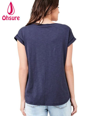 Top de amamentação de bambu ecológico para amamentação, camiseta de maternidade sustentável