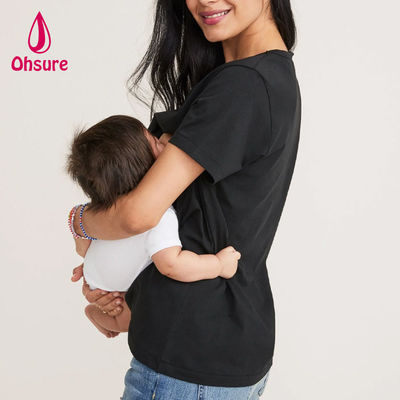 T-shirts de maternidade OEM mulheres grávidas roupas de gravidez manga curta roupas de treino de maternidade roupas esportivas camisas e tops 50-100pcs