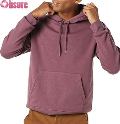 Homens Casual Solid Color Long Sleeve Pullover Hoodie com Drawstring Sports Pocket Customizado Fashion Sweatshirt