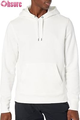 Homens Casual Solid Color Long Sleeve Pullover Hoodie com Drawstring Sports Pocket Customizado Fashion Sweatshirt