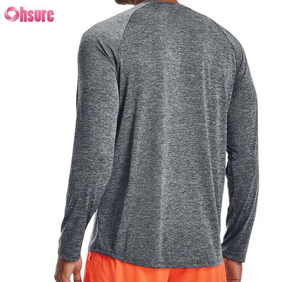 Homem camisetas desportivas de alta qualidade moda personalizada branco poliéster spandex rápido seco camiseta de manga longa camisetas desportivas masculinas