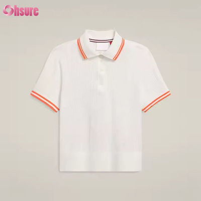 Logotipo Personalizado Respirável Golfe Manga Curta Pickleball Algodão Tênis Polo Tops Camisetas para Mulheres Fabricante de Roupa Esportiva