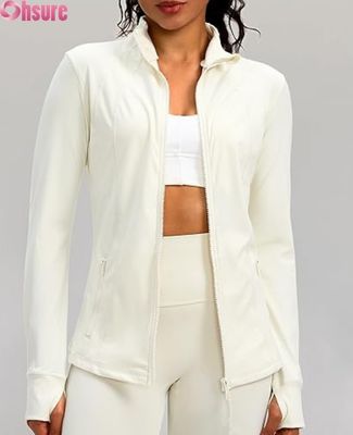 Jaqueta esportiva feminina com logotipo personalizado, capuz respirável com zíper, treino, leve, roupa ativa, jaqueta de corrida para academia para mulheres