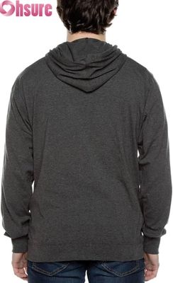Pullover de Inverno Caloroso de Homens com Zipper e Design Impresso