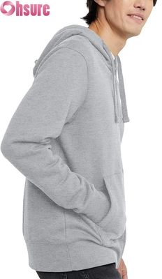 Logotipo personalizado de alta qualidade camisola de capota masculina calças de sucesso Traje conjunto cinza padrão sólido bolsos de algodão estilo simples simples