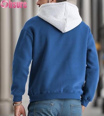 Pulôver de manga longa casual masculino Camisola com capuz com bolso dianteiro