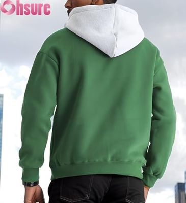 Pulôver de manga longa casual masculino Camisola com capuz com bolso dianteiro