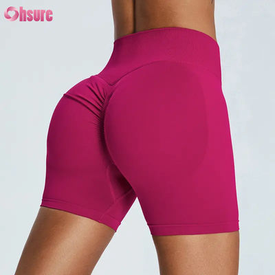 Calças curtas de fitness sem costura mulheres cintura alta levantamento de quadril calças esportivas Spandex Nylon calças curtas de ioga secas rápidas para mulheres sexy