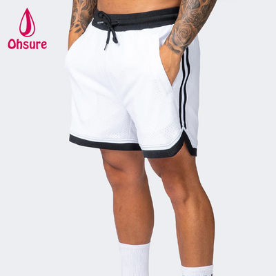 Shorts de ginástica masculinos de cor sólida OEM, respiráveis, de verão, com malha, para treino, roupa de treino, secagem rápida, novos shorts esportivos para homens