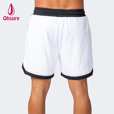 Shorts de ginástica masculinos de cor sólida OEM, respiráveis, de verão, com malha, para treino, roupa de treino, secagem rápida, novos shorts esportivos para homens