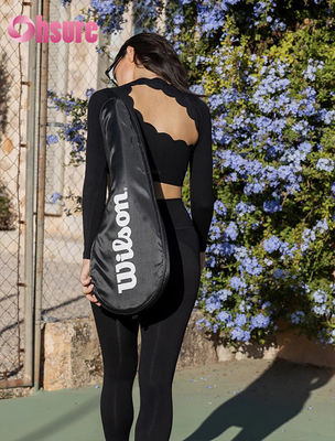 Conjunto de leggings de ioga de treino de cintura alta para mulheres, com bolsos em ambos os lados, cor sólida, personalizável, GSM respirável, sexy, OEM, roupa de ioga