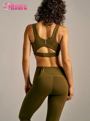 Leggings de alta altura estilo ginásio usar hidratação Wicking treino Yoga Leggings ambos os bolsos laterais sólido para mulheres calças OEM Yoga Wear