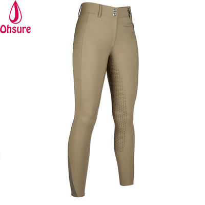 Novos leggings de equitação femininos com assento completo em silicone, design esportivo, calças de montaria