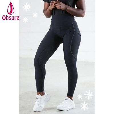 Espetáculo equestre transpiravel e sufocante cintura alta assento completo silicone cavalo equestre mulheres calças de equitação