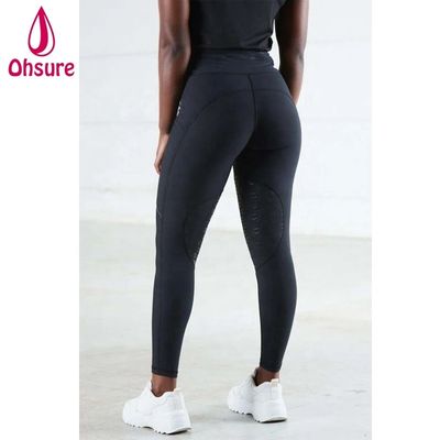 Espetáculo equestre transpiravel e sufocante cintura alta assento completo silicone cavalo equestre mulheres calças de equitação