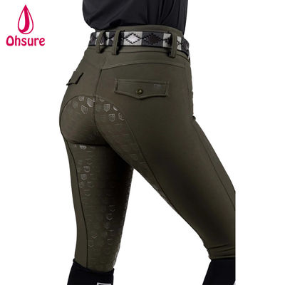 Roupas de equitação personalizadas Calças de equitação Jodhpur Faixa de cintura alta Calças de silicone Anti deslizamento Calças de equitação Outfit de equitação