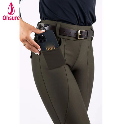 Roupas de equitação personalizadas Calças de equitação Jodhpur Faixa de cintura alta Calças de silicone Anti deslizamento Calças de equitação Outfit de equitação