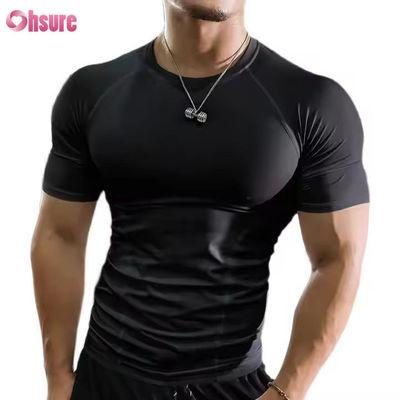Impressão desportiva Verão Casual camisetas masculinas de manga curta Camisetas masculinas de corrida Homem camisa personalizada