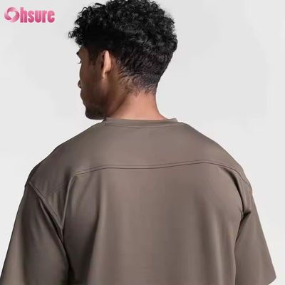 Logotipo personalizado Desenho novo Treinamento Desporto Usar camisa Homens 100% Algodão Pesos pesados Box Fit Correndo Camisa de ginástica de grande porte