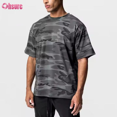 Logotipo personalizado Desenho novo Treinamento Desporto Usar camisa Homens 100% Algodão Pesos pesados Box Fit Correndo Camisa de ginástica de grande porte