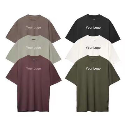 Logotipo personalizado Desenho novo Treinamento Desporto Usar camisa Homens 100% Algodão Pesos pesados Box Fit Correndo Camisa de ginástica de grande porte
